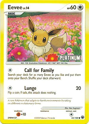 BKP: Eevee - 62/100 [Platinum] (Reverse Holofoil)