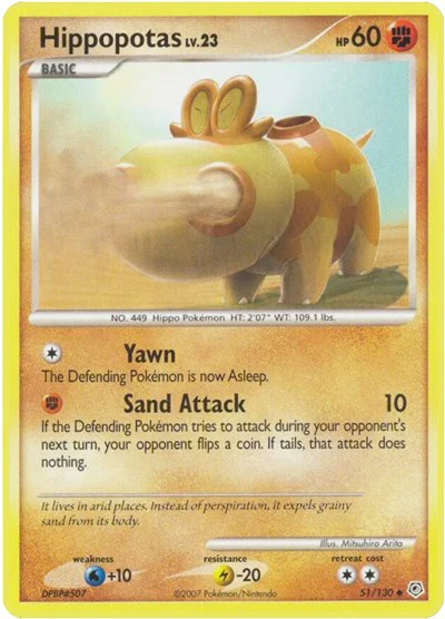 DP: Hippopotas (Reverse Holofoil)