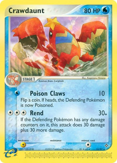DR: Crawdaunt - 13/97 (Reverse Holofoil)