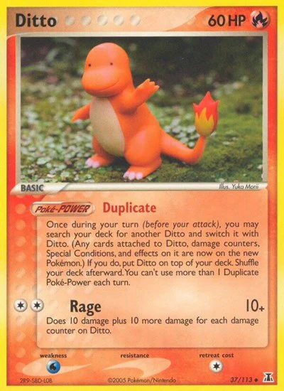 DS: Ditto - 037/113 (Charmander) (Reverse Holofoil)