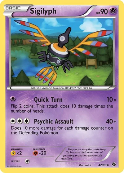 EPO: Sigilyph (42) (Reverse Holofoil)