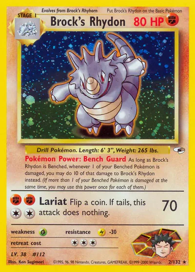 G1: Brock's Rhydon (Unlimited Holofoil)