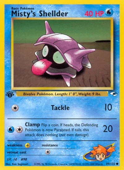 G1: Misty's Shellder (1st Edition)