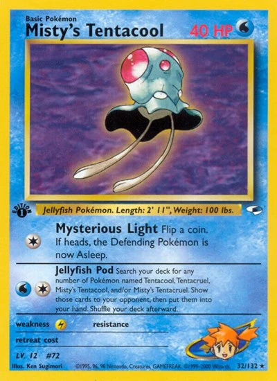 G1: Misty's Tentacool (32) (1st Edition)