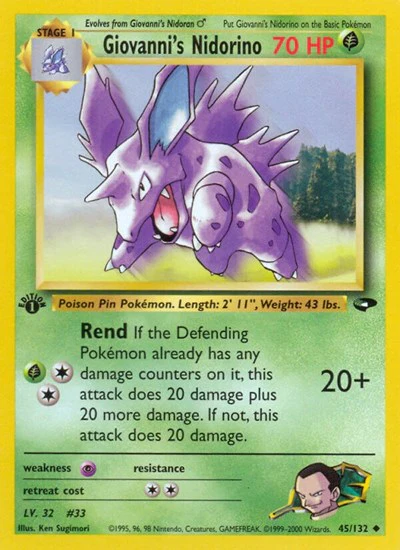 G2: Giovanni's Nidorino (1st Edition)