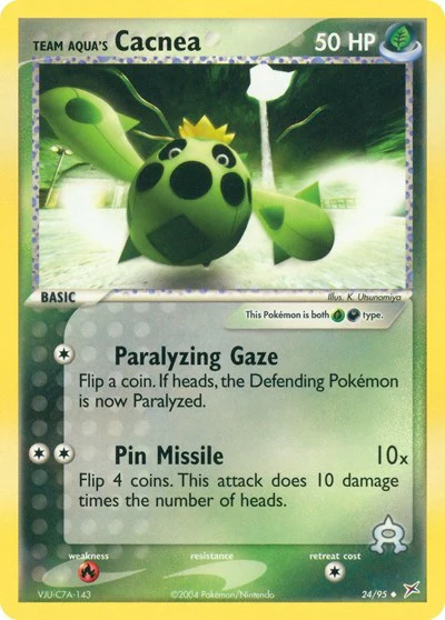 MA: Team Aqua's Cacnea - 24/95 (Reverse Holofoil)
