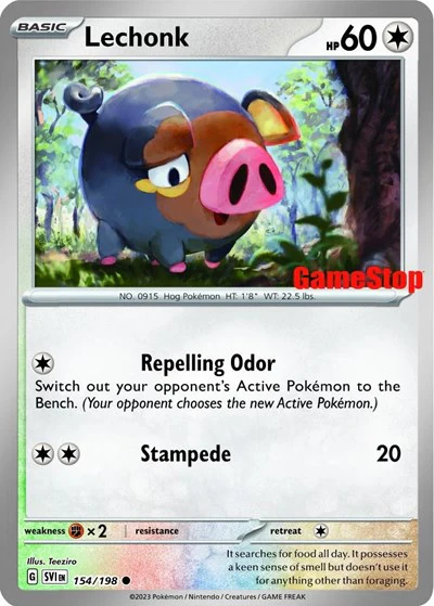 MCAP: Lechonk - 154/198 (GameStop Promo) (Reverse Holofoil)