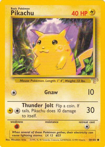 MCAP: Pikachu - 58/102 (E3 Stamped)