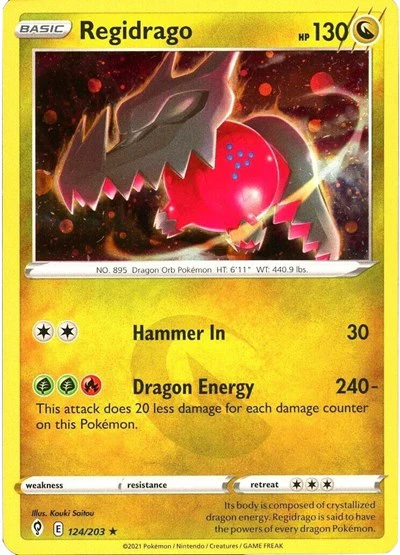 MCAP: Regidrago - 124/203 (Cosmos Holo) (Holofoil)