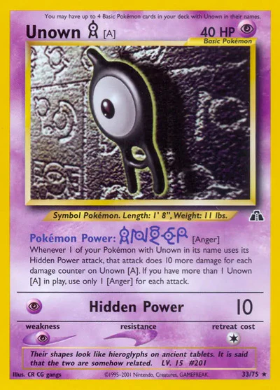 N2: Unown [A] (33) (Unlimited)