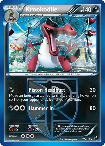 PLF: Krookodile (Team Plasma) (Reverse Holofoil)