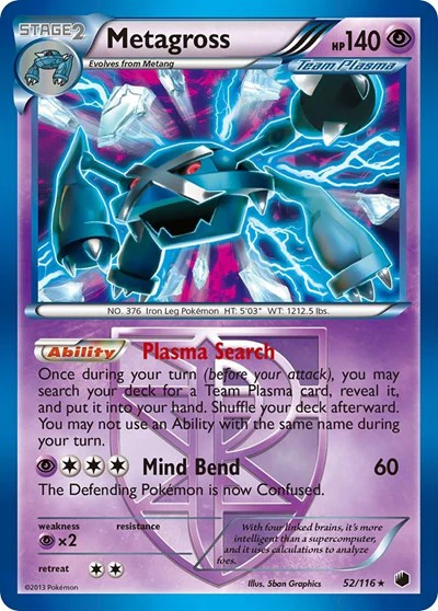 PLF: Metagross (Team Plasma) (Reverse Holofoil)
