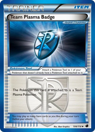 PLF: Team Plasma Badge (Team Plasma) (Reverse Holofoil)
