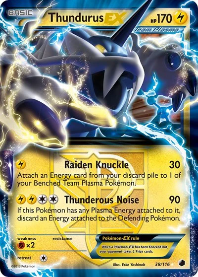 PLF: Thundurus EX (Team Plasma) (Holofoil)