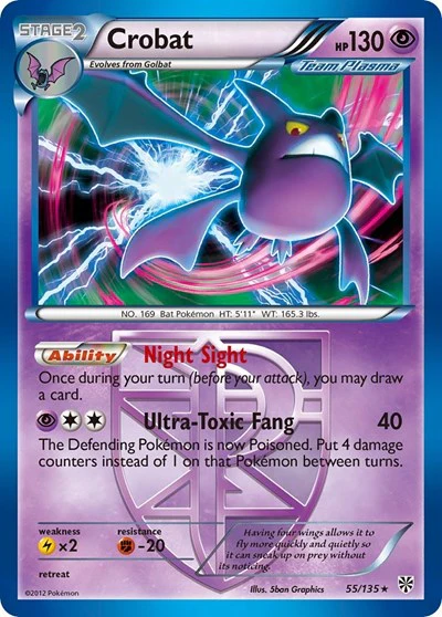 PLS: Crobat (Team Plasma) (Reverse Holofoil)