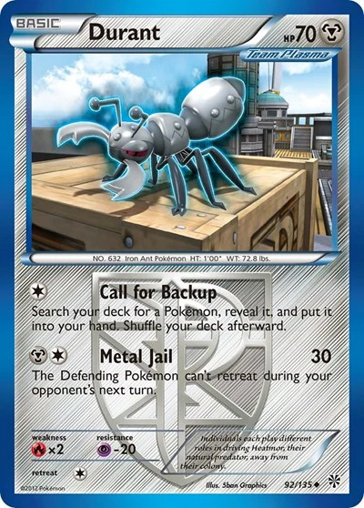 PLS: Durant (Team Plasma) (92) (Reverse Holofoil)