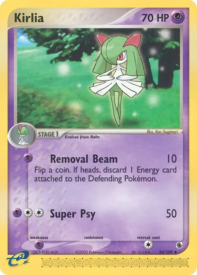 RS: Kirlia - 34/109 (Reverse Holofoil)