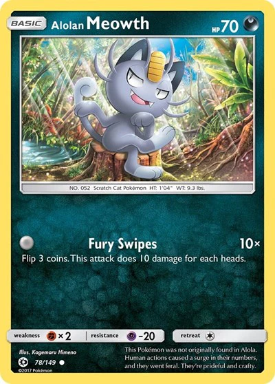 SM01: Alolan Meowth (Reverse Holofoil)