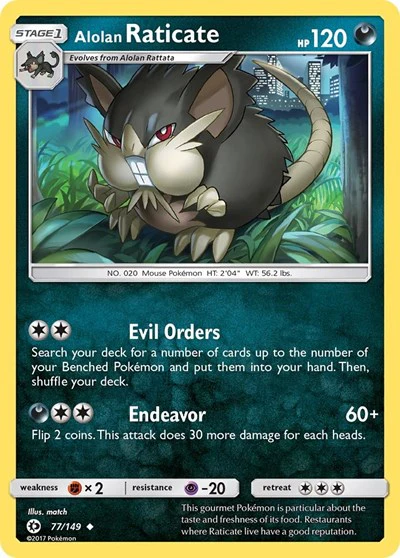 SM01: Alolan Raticate (Reverse Holofoil)
