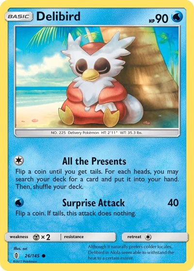 SM02: Delibird (Reverse Holofoil)