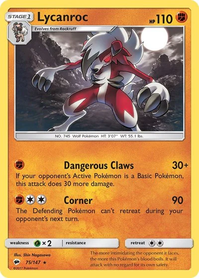 SM03: Lycanroc (75) (Reverse Holofoil)