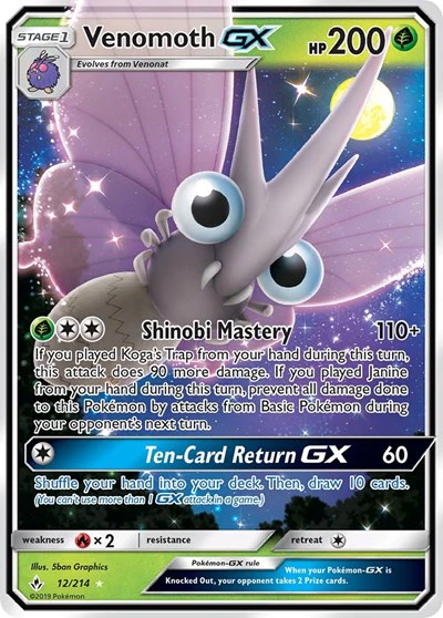 SM10: Venomoth GX (Holofoil)
