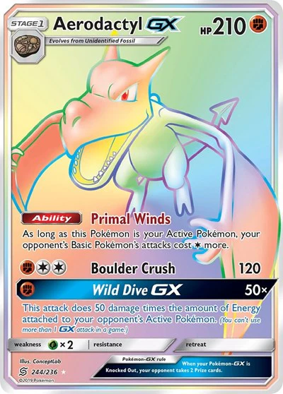 SM11: Aerodactyl GX (Secret) (Holofoil)