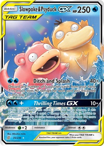 SM11: Slowpoke & Psyduck GX (Holofoil)