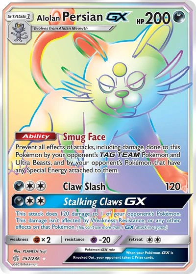 SM12: Alolan Persian GX (Secret) (Holofoil)