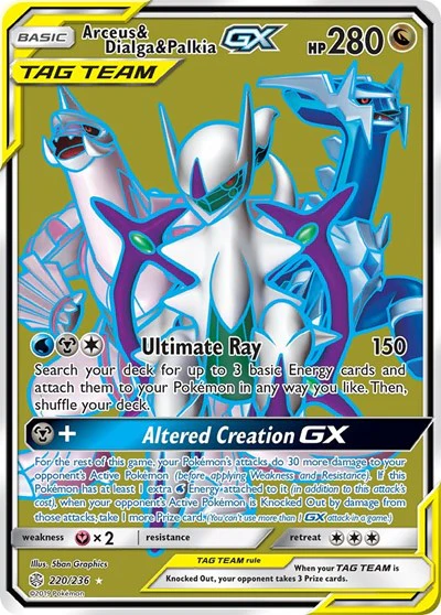 SM12: Arceus & Dialga & Palkia GX (Full Art) (Holofoil)