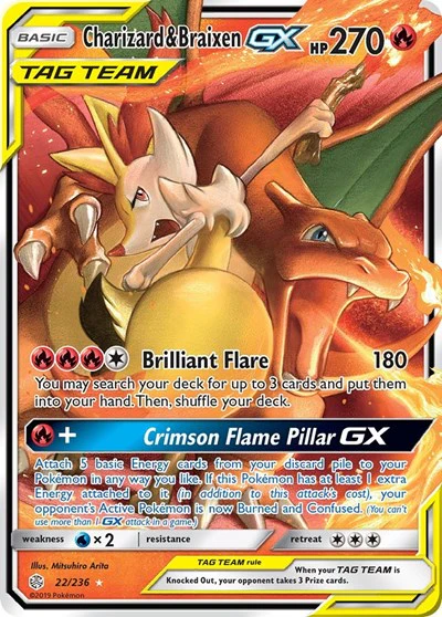 SM12: Charizard & Braixen GX (Holofoil)