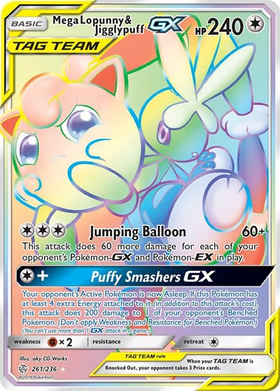 SM12: Mega Lopunny & Jigglypuff GX (Secret) (Holofoil)