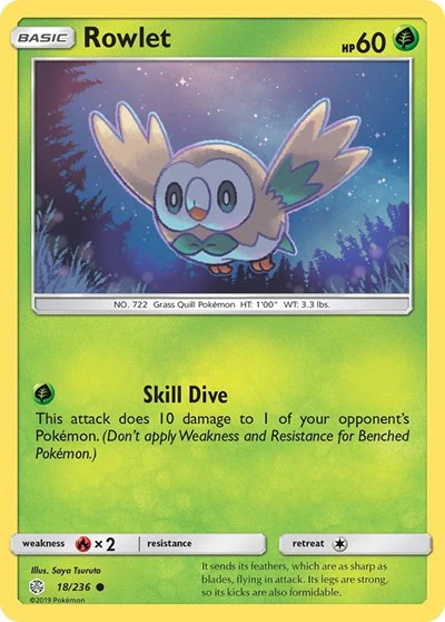 SM12: Rowlet - 18/236 (Reverse Holofoil)