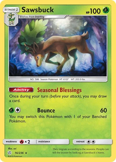 SM12: Sawsbuck (Reverse Holofoil)