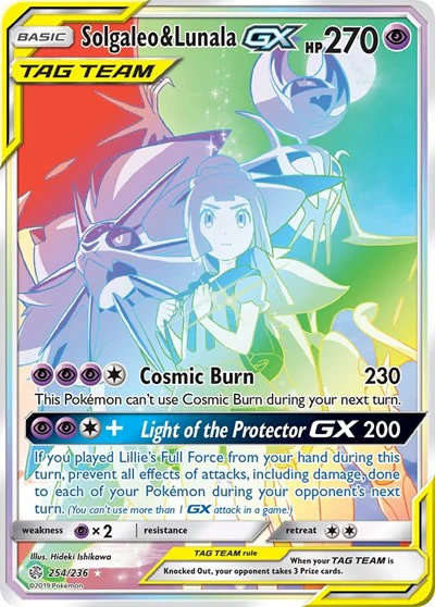 SM12: Solgaleo & Lunala GX (Secret) (Holofoil)
