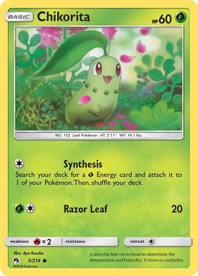 SM8: Chikorita (5) (Reverse Holofoil)