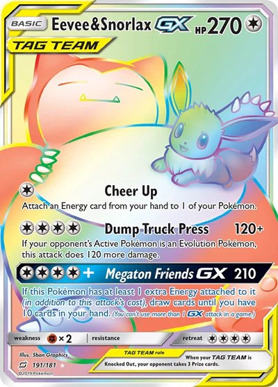 SM9: Eevee & Snorlax GX (Secret) (Holofoil)