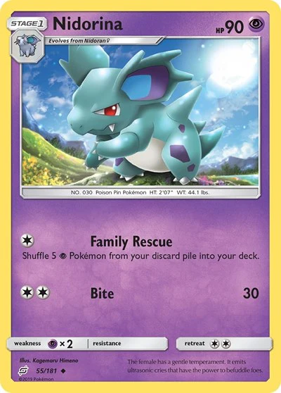 SM9: Nidorina (Reverse Holofoil)