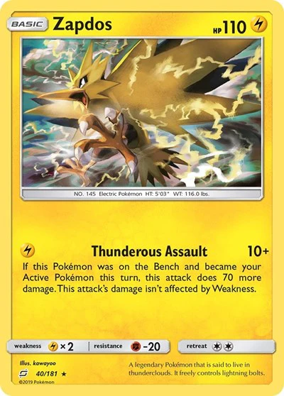 SM9: Zapdos (Reverse Holofoil)