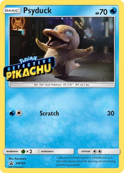 SMP: Psyduck - SM199 (Detective Pikachu Stamped) (Holofoil)