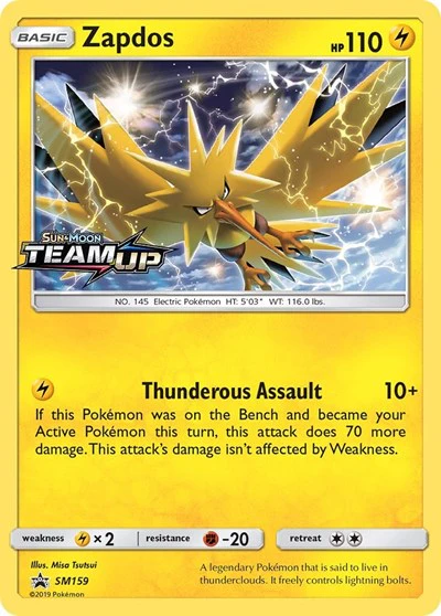 SMP: Zapdos - SM159 (Prerelease) (Holofoil)