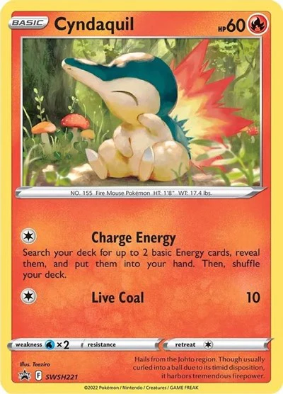 SWSD: Cyndaquil - SWSH221 (Cosmos Holo) (Holofoil)
