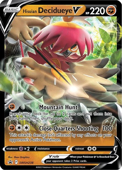 SWSD: Hisuian Decidueye V - SWSH238 (Holofoil)