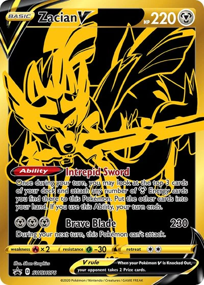 SWSD: Zacian V - SWSH076 (Holofoil)