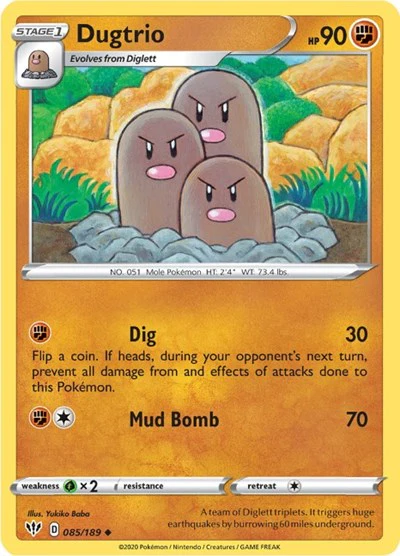 SWSH03: Dugtrio (Reverse Holofoil)