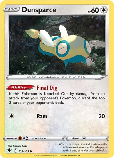 SWSH03: Dunsparce