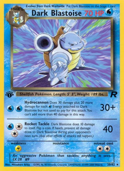 TR: Dark Blastoise (20) (1st Edition)
