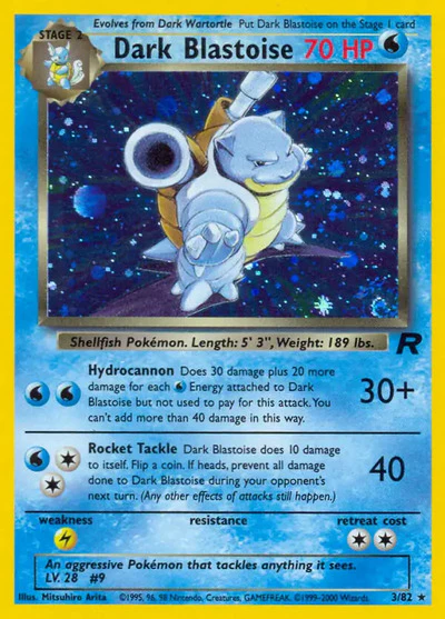 TR: Dark Blastoise (3) (Unlimited Holofoil)