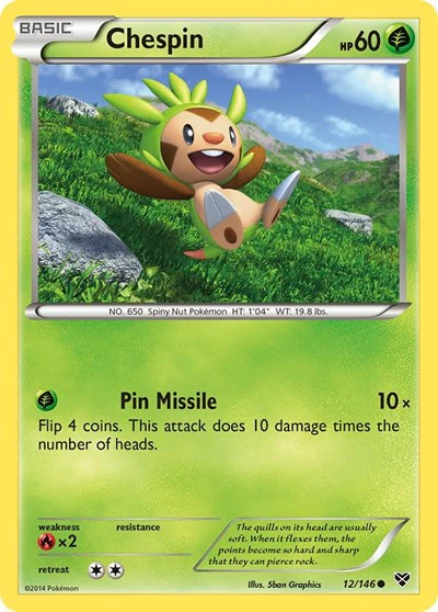 XY: Chespin (Reverse Holofoil)